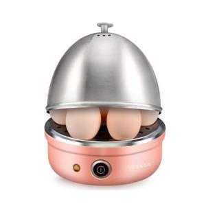 VOBAGA Electric Egg Cooker, Rapid Egg Boiler with Auto Shut Off for Soft, Medium, Hard Boiled, Poached, Steamed Eggs, Vegetables and Dumplings, Stainless Steel Tray with 7-Egg Capacity, Black