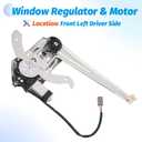 Vurkcy Front Left Driver Side Power Window Regulator with Motor Compatible with Ford Ranger 1993-2011, Replacement OEM 741-831