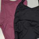 OQQ Women Halter Neck Bodysuits 2 Pack Sleeveless Shapewear One Piece Leotard Shirt Going Out Tops, Size: Small