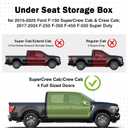 Mixsuper Liner Under Seat Storage for 2015-2026 Ford F150, 2017-2025 F250 F350 F450 F550 Super Duty, Rear Underseat Organizer for Ford F-150 Accessories Black