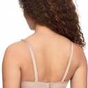Warner's Women's Blissful Benefits Convertible Pure Bliss Comfort Wire-Free Longline Bra (Beige, 34D)