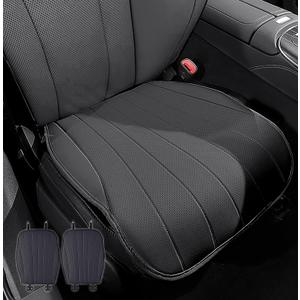 2PCS Leather Car Seat Cushions for Mercedes Benz GLE 350 GLE350 GLE 450 GLE450 2023-2026 Interior Accessories, Non-Slip Bottom All-Season Breathable, Front Seat Protector Cover Pads (Black)