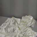 TURSTIN 4 Packs Satin Tablecloth 102 x 58 Inch Overlay Satin Table Cover Rectangle Bright Silk Tablecloth Smooth Fabric Table Decoration for Wedding Banquet Party Events, Ivory