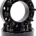 Wheel Accessories Parts 2 Pc Steel Hub Centric Wheel Spacers 8 on 170mm 2 Inch Thick M14x1.5 14x1.5 Thread Stud Fits Ford F250 F350 Super Duty Single Rear Wheel  Dually Front (Black Anodized)