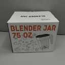 75 oz Blender Jar for Blendtec Four-sided Blender Pitcher Replacement Fits for Blend tec Blenders All Models - 32 oz Blending Capacity | Dual Stainless Blade