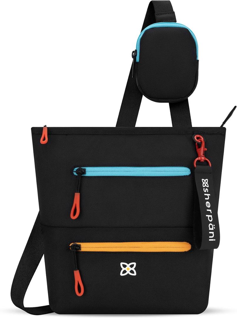 Sherpani Sadie, Nylon Crossbody Bag, Lightweight Shoulder Bag, Travel Cross Body, Crossbody Purse for Women, RFID Protection, Removable Coin Purse, Travel Gift (Chromatic Classic)