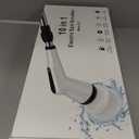 Electric Spin Scrubber, Dreazu IPX7 Shower Scrubber with 7 Replaceable Brush Heads & Retractable Handle, 2-Speed Adjustable Shower Cleaner for Bathroom,Toilet, Bathtub, Kitchen, Tile Floors (White&black)