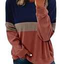 KISSMODA Women Plus Size Long Sleeve Sweatshirt Casual Corduroy Crewneck Pullover Tops with Pockets XL