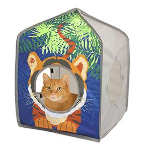 Kitty City Safari Jungle Collapsible Cat Toy Collection, House