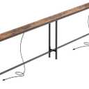 SUPERJARE 102 Inch Sofa Table with 2 Power Outlets and USB-C Ports, 5.9 Inch Narrow Console Table with Storage, Extra-Long, for Entryway Hallway Couch Behind Sofa, Small Spaces, Rustic Brown, 5.9"D x 102.3"W x 29.7"H