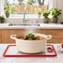 2Pcs Red Glass Cutting Board for Kitchen, Tempered Glass Chopping Board with Non-Slip Edges, Dishwasher Safe Clear Cutting Board Set, Heat & Shatter Resistant, 15"11" & 13"9"