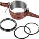 7040 Piston Ring Compressor Tool with Adapter and Anti-Polishing Ring, Compatible with Cummins ISX/QSX 15, Caterpillar 3400, 3406, 3408, 3412 and C-15, Piston Ring Compressor Kit with 5.4" bore