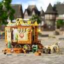 Lumibricks Medieval Troupe Carriage Lighting Building Bricks Set - Middle Ages City Town Playset Multi-Form Modular Collection Display Kit with Minifigures 1248 Pcs for Adults & Teens