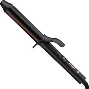 1.25 Inch Curling Iron, 1 1/4 Titanium Ceramic Hair Curler, Fast Heating Curling Wand with 8 Heat Settings with LED Display for All Hair Types Dual Voltage 110-240V for Travel