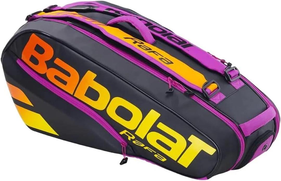 Babolat Unisex Rh6 Pure Areo Rafa Tennis Racket Bag (Black, Orange, Purple)