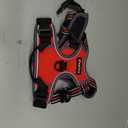 Eagloo Dog Harness for Large Dogs, No Pull Service Vest with Reflective Strips and Control Handle, Adjustable and Comfortable for Easy Walking, No Choke Pet Harness with 2 Metal Rings, Red, L