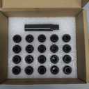 M12x1.25 Black 6 Spline Lug Nuts - Anti-Theft, 1.38" Long, Set of 20 - Acorn Aftermarket Wheel Lug Nuts
