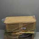 AmazerBath Toilet Paper Storage Cabinet Bamboo, Toilet Paper Holder with Storage for Small Spaces, Slim Bathroom Storage Cabinet, 33x7.3x6.5 Inches