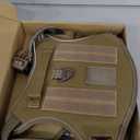 Heavy Duty Tactical Dog Harness for Large Dogs, No Pull Adjustable Pet Harness Reflective Service Training Easy Control Pet Vest Military K9 Working Dog Harnesses-X- Large, Brown