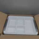 17 QT Plastic Storage Box with Removable Tray Craft Organizers and Storage Clear Container for Organizing Bead, Tool, Sewing, Playdoh (White, 1Pack-17QT)