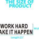 3 x Inspirational Quotes Wall Stickers for Office: Motivational Gym School Classroom Garage Bedroom Living Room Vinyl Art Wall Decals - Work Hard Make it Happen 25" X 7" (Small)
