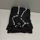 ZESICA Women's Open Front Cardigan Sweater 2026 Spring Casual Knitted Long Sleeve Pearls Trim Outerwear Coat Trendy Clothes (Black), Small