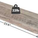 HOOBRO Floating Shelves for Wall, Wall Mounted Shelf Set of 2, 23.6" Hanging Shelf with Invisible Brackets, for Wall in Bathroom, Bedroom, Toilet, Kitchen, Living Room, Office, Greige BG60BJ01G1