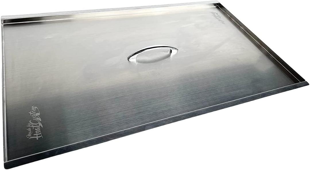 Fryer Cover Stainless Steel 40-50 lbs -(Internal Size: 23 1/2" L x 13 1/2" W x 1/2" D)