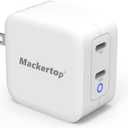 40W Dual-Port USB C Charger - Charge Two Devices Simultaneously, 20W Per Port, Compact and Safe - Compatible with iPhone 14/13/12, iPad, Samsung Galaxy, Google Pixel, AirPods Pro, and More
