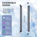 Led Aquarium Light, Full Spectrum Fish Tank Lights, 55/75 Gallon Freshwater Fishtank Hood Lighting for Grow Fish, Plants, Adjustable from 48 to 54 Inch