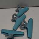 COOK WITH COLOR Wide Heavy Duty Chip Clips, Large Bag Clips for Food Storage with Air Tight Seal Grip, Pack of 8, Teal