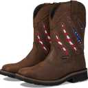 Wolverine Men's Rancher Claw Steel Toe Waterproof Wellington Boot (11, Brown/Flag)