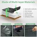 2 Pack Leather Front Car Seat Cover Bottom Only, Anti-Slip Padding Seat Cushion, Full Wrap Seat Protector with Storage Function Universal Fit for Most Cars, SUV, Pick-up Trucks (Black)