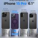 Magnetic for iPhone 15 Pro Case [Military-Grade Protection][Compatible with MagSafe][Translucent Matte] Shockproof Protective Slim Phone Case for iPhone 15 Pro, Dark Purple