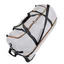 Vrtisa 110L Expandable to 140L 32” Foldable Oxford Soft-Sided Rolling Duffle Bag with 2 Heavy-Duty Wheels,3 Large Compartments,Adjustable Shoulder Strap and Attached Organizer Pouch,Grey
