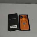 Magnetic Metal Edge Full Body Military Drop Protection for iPhone 17 Pro Max Case,Compatible with MagSafe,Rugged Built-in Privacy Screen Protector Logo View Shockproof Cover,Orange