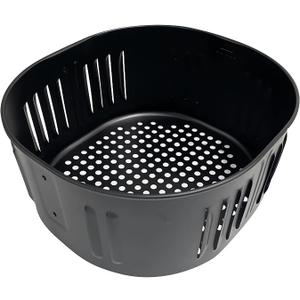 Air Fryer Basket Replacement for Power XL Air Fryer, Gowise USA 5.8QT Air Fryer Accessories, DASH Air Fryer Replacement Parts, Non-Stick, Dishwasher Safe, Black