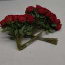 Red Roses Artificial Flowers Bulk, 52Pcs Fake Roses Flower Arrangement, DIY Silk Flowers Roses Bouquet, Realistic Faux Artificial Roses for Mother's Day Home Table Decor