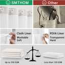 No Hook Shower Curtain and Liner Set,Beige Boho Striped Shower Curtain for Bathroom Cotton 75" L x 60" W