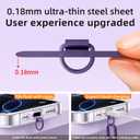 Phone Lanyard Crossbody & Neck, Adjustable Wide Strap with Anti-Loss Lock for iPhone Samsung - Universal Hands Free (Purple)
