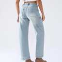 EMMIOL Womens Jorts Denim Shorts Y2k Vintage Baggy Mid Rise Bermuda Jeans Summer Knee Length Jort Short Pants (Blue)