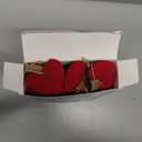 24 Pcs Valentines Heart Ornaments, 2.56 Inch Heart Shape Hanging Ornaments DIY Crafts Baubles for Gift Wrapping Wedding Anniversary Engagement Romantic Party Decor(Red)