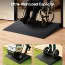 VEVOR 2.5" Rise Rubber Threshold Ramp, 3 Channels Cord Cover Door Ramp, No-Slip Surface, 2200 Lbs Load Capacity Rubber Ramp for for Home Doorways Driveways, 41.8" L x 24" W x 2.5" H, 42lbs