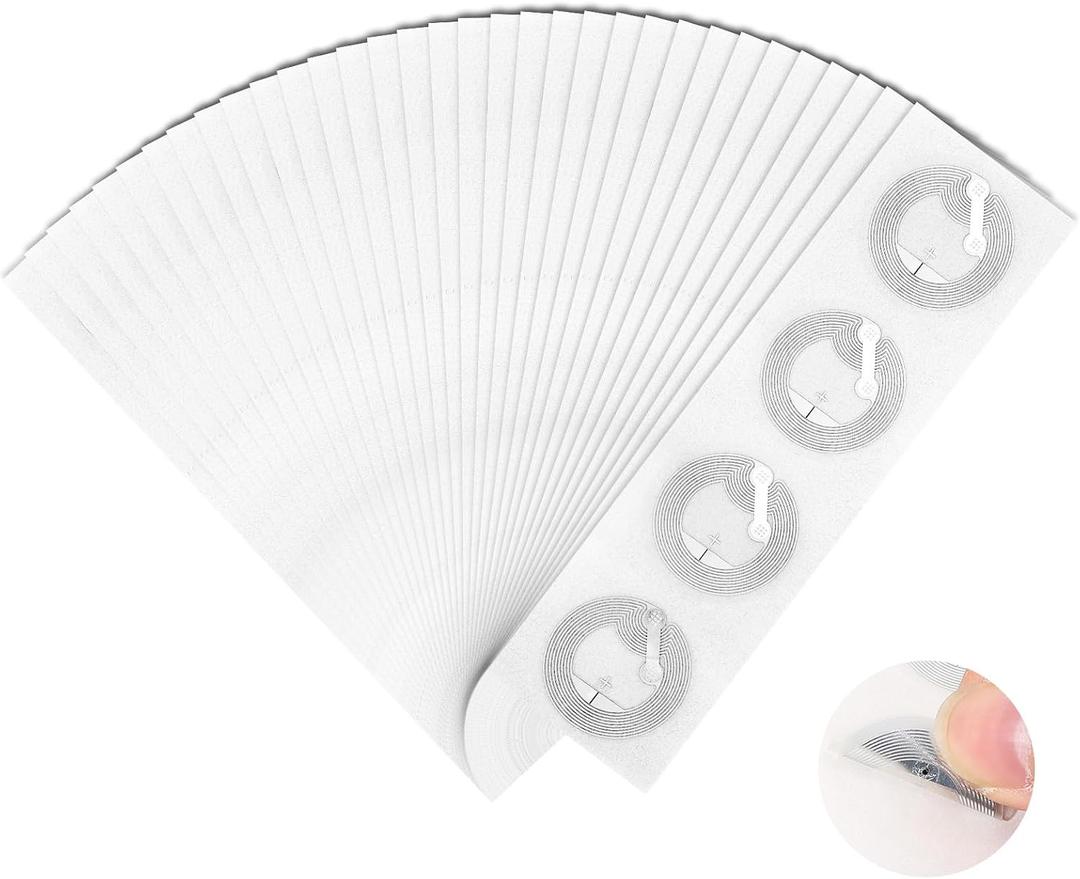 100pcs NFC Tags Sticker Programmable NFC Stickers Ntag215 Chip Rewritable RFID Stickers 504 Bytes Memory Adhesive Labels Compatible All NFC-Enabled