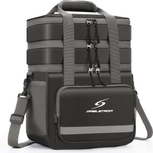Maelstrom Lunch Box for Men, Insulated Lunch Bag Women/ Men, Leakproof Lunch Cooler Bag, Lunch Tote Bag, 20L, Gray