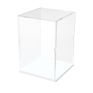 Choowin Acrylic Display Case for Lego Cat 21349 for Lego R2D2 75308 for Lego Transformers Soundwave 10358 Thickened Clear Acrylic Display Cases for Collectibles Assemble Dustproof Display Box(White)