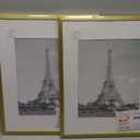 upsimples 16x20 Picture Frame, Display Pictures 11x14 with Mat or 16 x 20 Without, Wall Hanging Poster Frame, Gold, 1 Pack