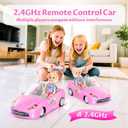 ULOVEME 2.4Ghz Remote Control Car for Girls - 1:18 RC Toys for Kids with Doll, 100 mins with Rechargeable Battery, Birthday for Grils (Pink #4)
