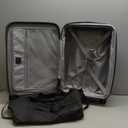 LUGGEX Luggage with Spinner Wheels, Polycarbonate Expandable Hard Shell Suitcase, Carry On 20 Inch, Black (Charcoal Metallic)