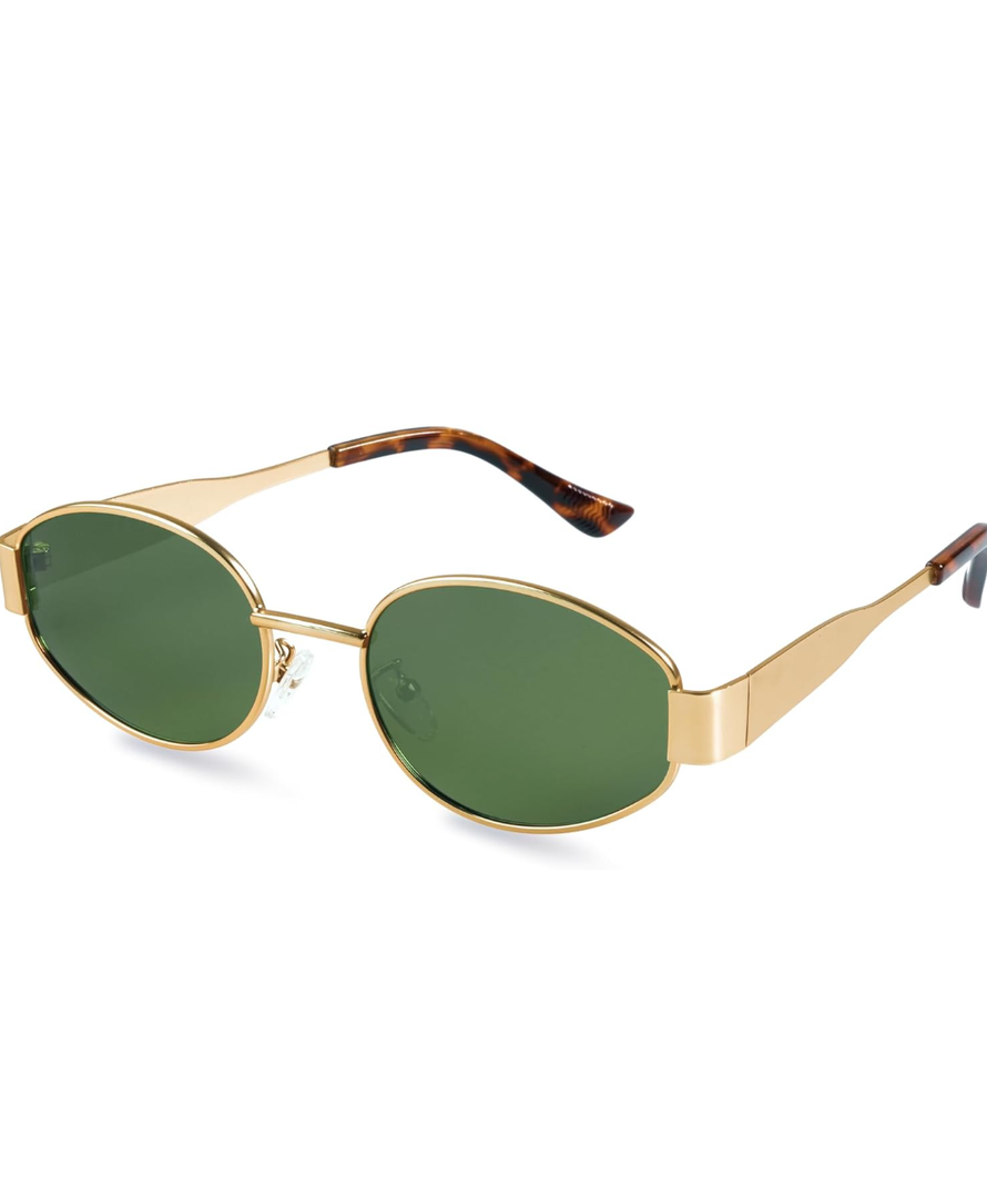 ivho 2025 Trendy Oval Sunglasses - Stylish Polarized Shades for Everyday - Retro Metal Frames
